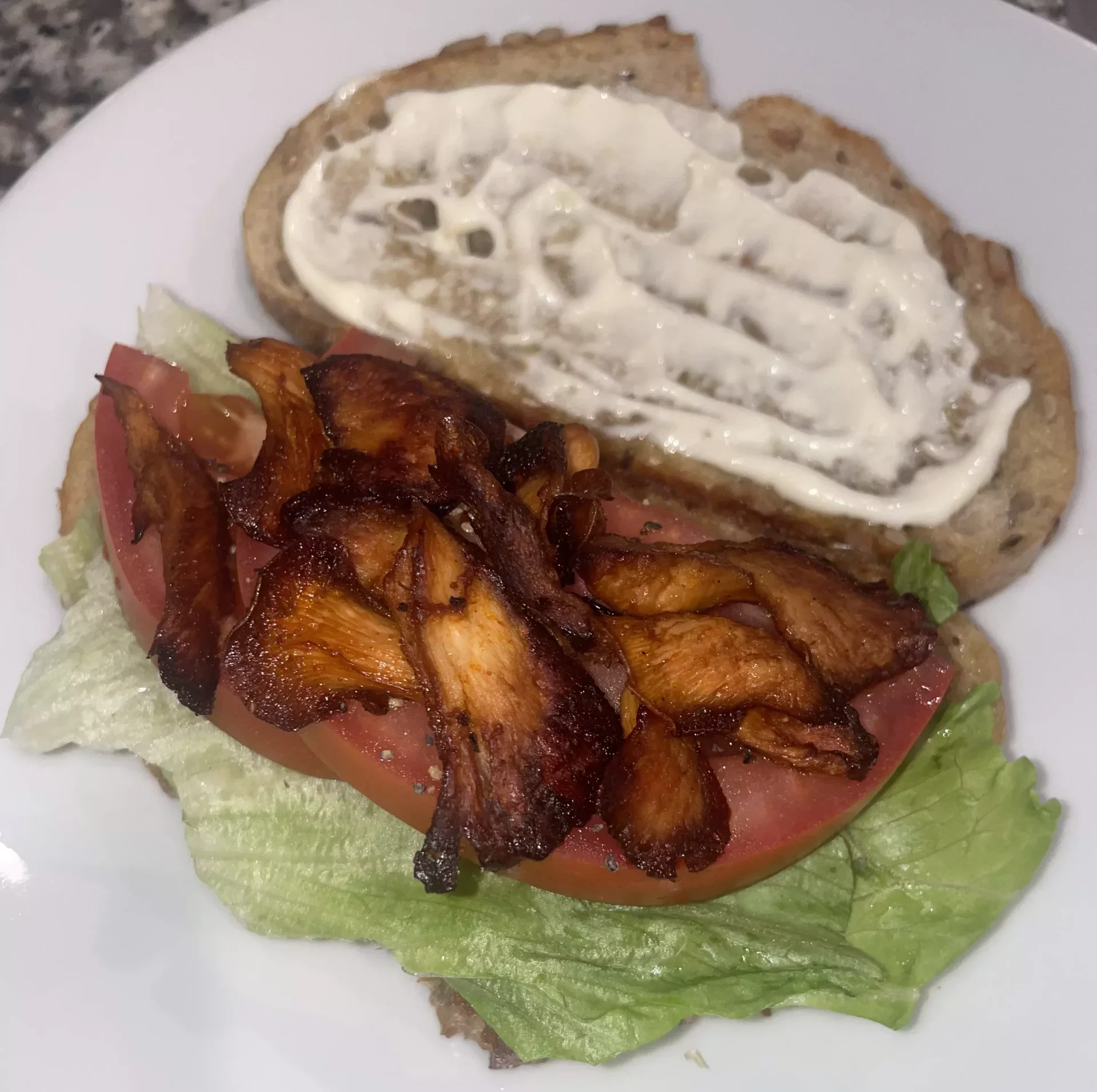 Pink Oyster Mushroom Bacon